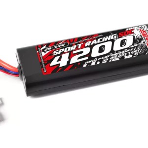 4200mAh 7.4v 2S 30C Hardcase LiPo Battery with Hardwired with T-Plug Connector
