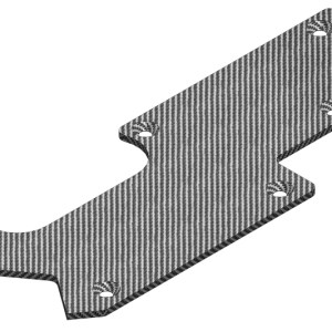 Suspension Arm Stiffener - Right Rear - Graphite 3mm - 1 pc