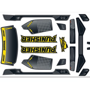 Team Corally Body Decal Sheet Punisher XP