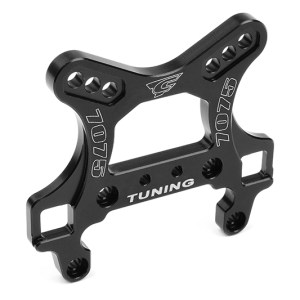 Front Shock Tower, 5mm Swiss 7075 T6 Aluminum, Black, fits Python XP, Radix 4s, Radix 6S