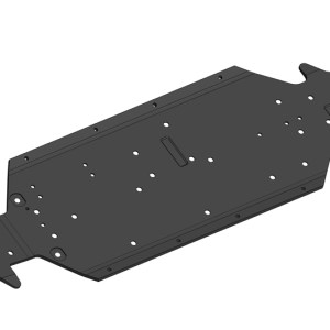 Chassis, XL4S, Aluminum 3mm, Black, 1pc: Sketer