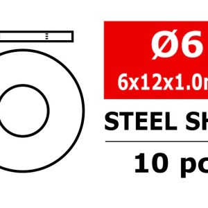 Steel Metric Shim - 6x12x1.0mm - 10pcs